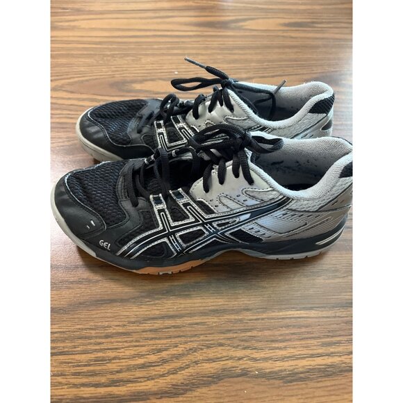 ASICS gel rocket silver and black sneakers size 6.5 - Picture 4 of 5